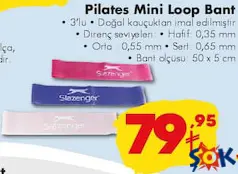 SLAZENGER PİLATES MİNİ LOOP BANT 3'LÜ SLAZENGER PİLATES MİNİ LOOP BANT 3'LÜ